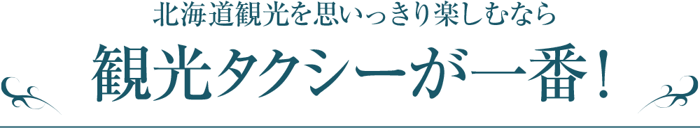 北海道観光を思いっきり楽しむなら観光タクシーが一番！